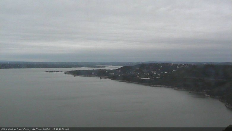 Lake Travis webcam, November 19, 2018 9:20 AM CT