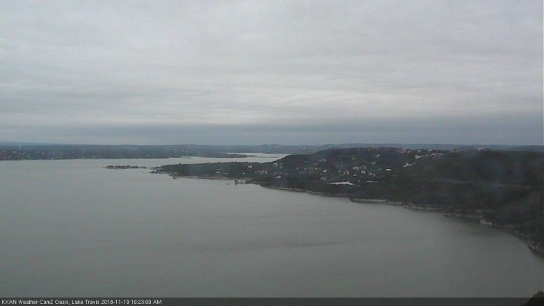 Lake Travis webcam, November 19, 2018 9:25 AM CT