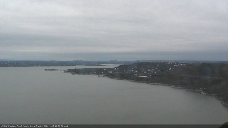 Lake Travis webcam, November 19, 2018 9:30 AM CT