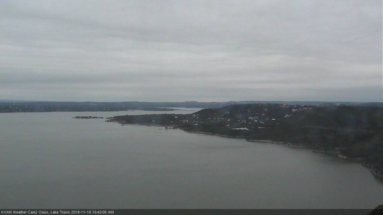 Lake Travis webcam, November 19, 2018 9:45 AM CT