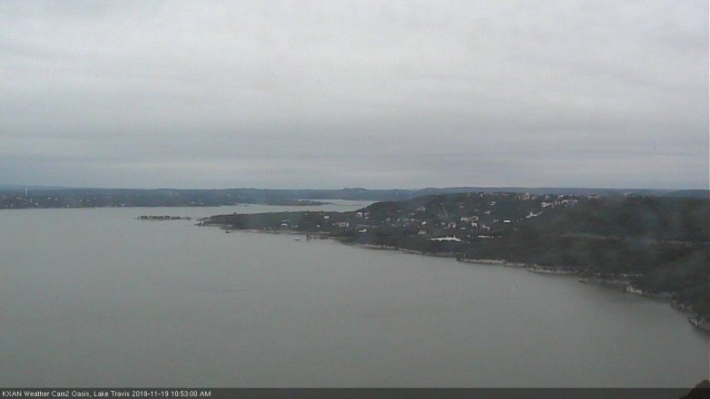 Lake Travis webcam, November 19, 2018 9:55 AM CT