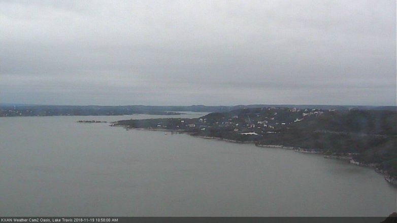 Lake Travis webcam, November 19, 2018 10:00 AM CT