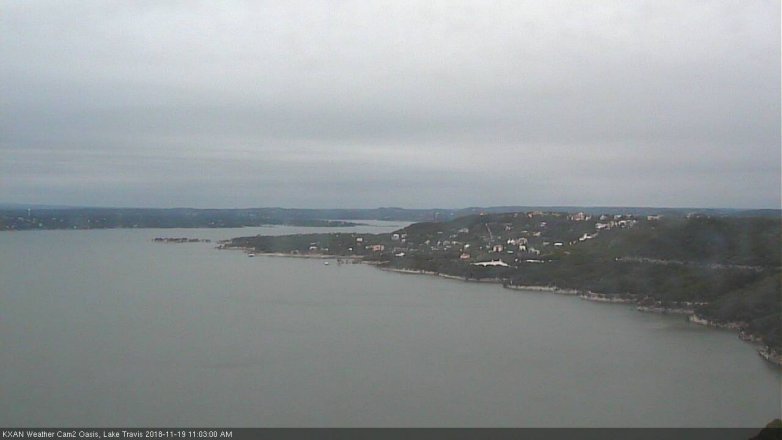 Lake Travis webcam, November 19, 2018 10:05 AM CT