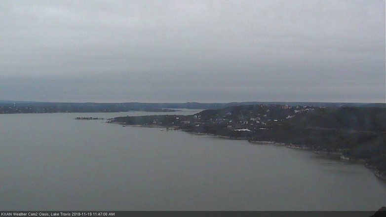 Lake Travis webcam, November 19, 2018 10:50 AM CT
