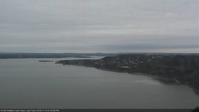 Lake Travis webcam, November 19, 2018 12:30 PM CT