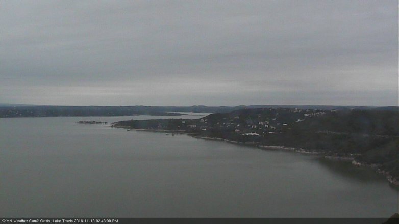 Lake Travis webcam, November 19, 2018 1:45 PM CT