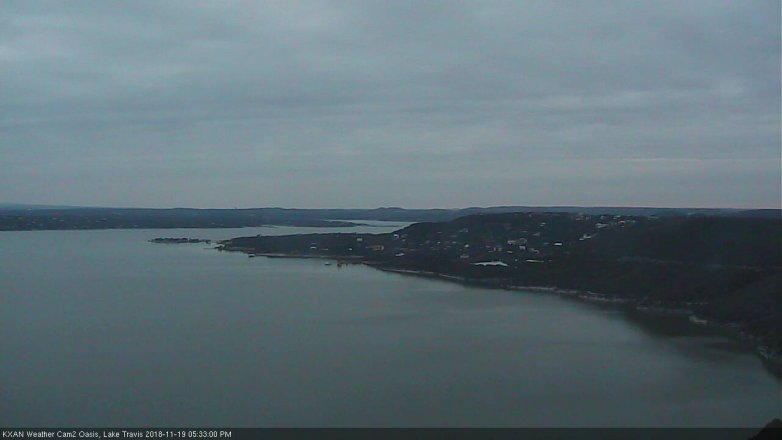 Lake Travis webcam, November 19, 2018 4:35 PM CT