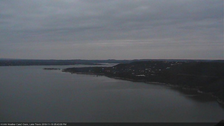 Lake Travis webcam, November 19, 2018 4:45 PM CT
