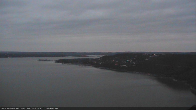 Lake Travis webcam, November 19, 2018 4:50 PM CT