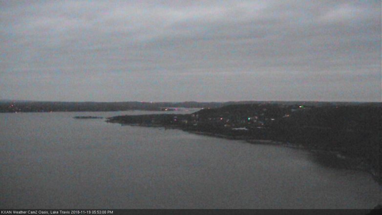 Lake Travis webcam, November 19, 2018 4:55 PM CT