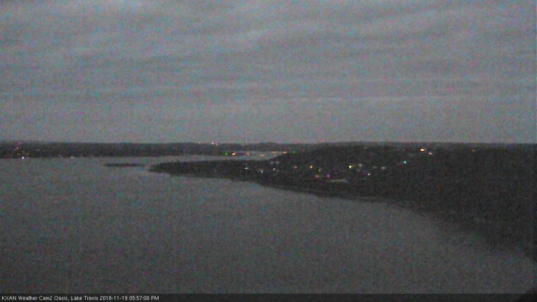 Lake Travis webcam, November 19, 2018 5:00 PM CT