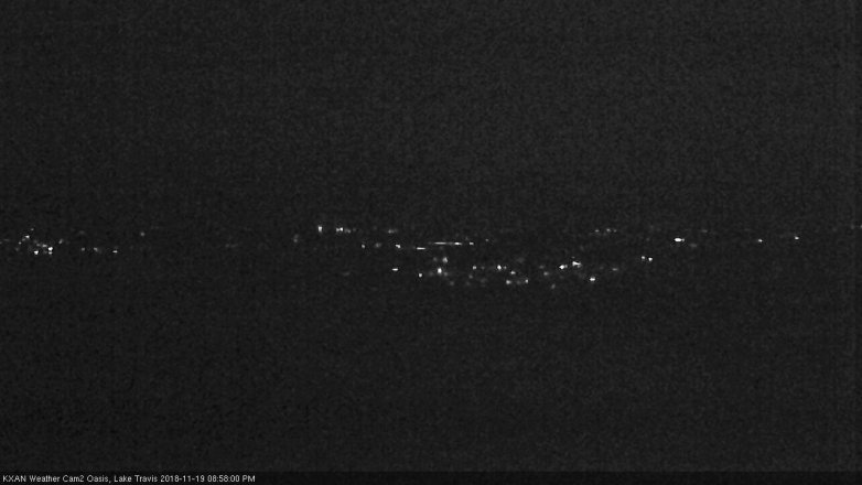Lake Travis webcam, November 19, 2018 8:00 PM CT