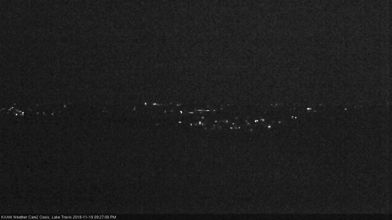 Lake Travis webcam, November 19, 2018 8:30 PM CT