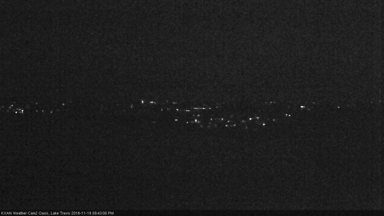 Lake Travis webcam, November 19, 2018 8:45 PM CT
