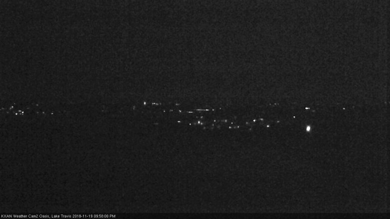 Lake Travis webcam, November 19, 2018 9:00 PM CT