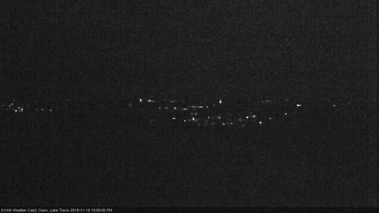 Lake Travis webcam, November 19, 2018 9:10 PM CT