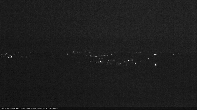 Lake Travis webcam, November 19, 2018 9:15 PM CT