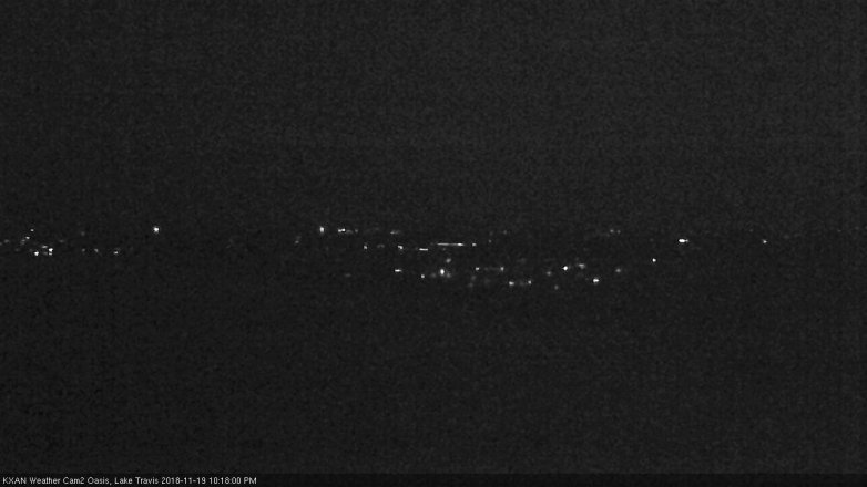 Lake Travis webcam, November 19, 2018 9:20 PM CT