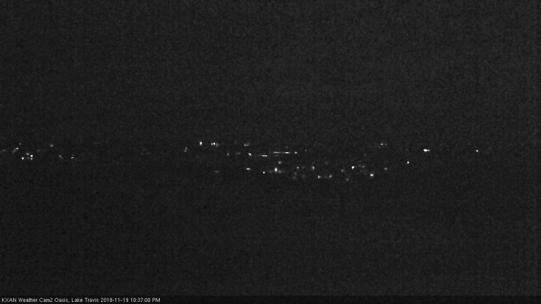 Lake Travis webcam, November 19, 2018 9:40 PM CT