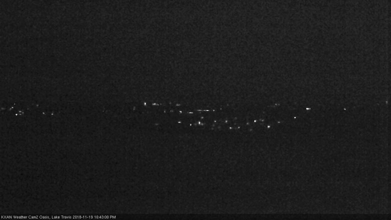 Lake Travis webcam, November 19, 2018 9:45 PM CT