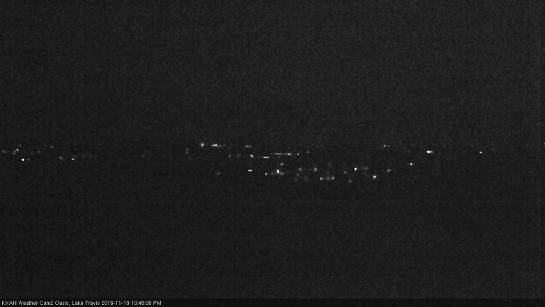 Lake Travis webcam, November 19, 2018 9:50 PM CT