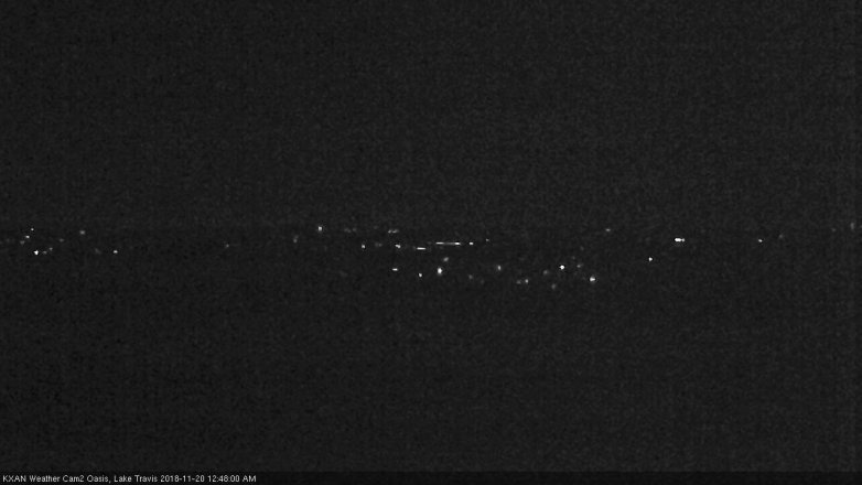 Lake Travis webcam, November 19, 2018 11:50 PM CT