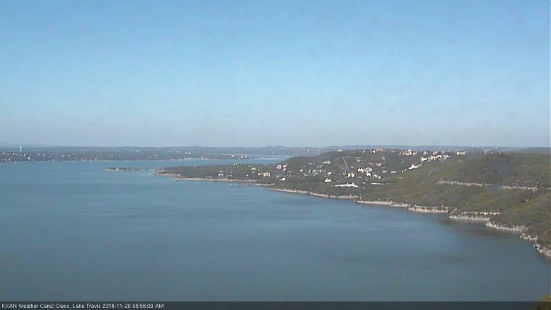 Lake Travis webcam, November 20, 2018 9:00 AM CT