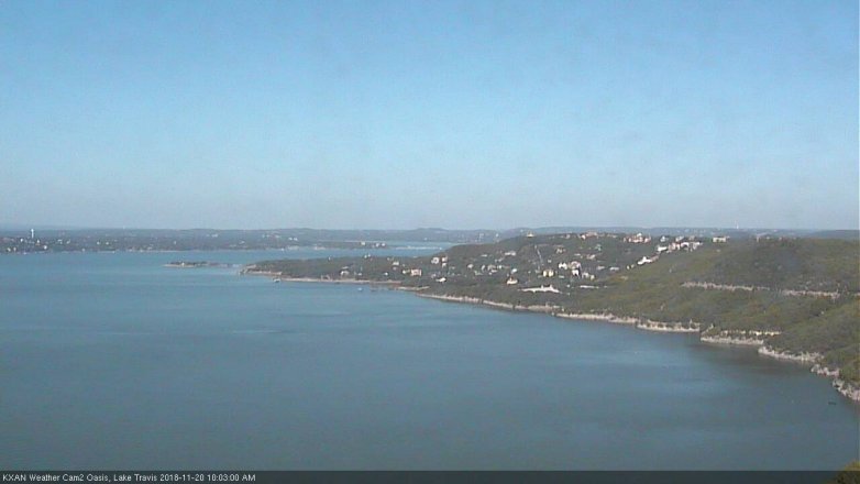 Lake Travis webcam, November 20, 2018 9:05 AM CT