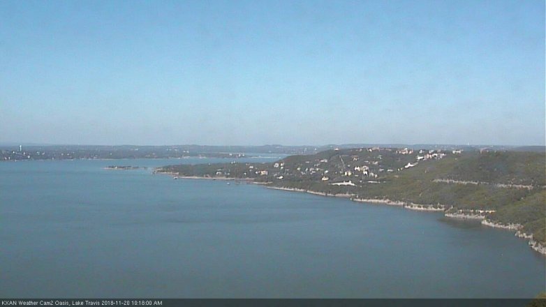 Lake Travis webcam, November 20, 2018 9:20 AM CT