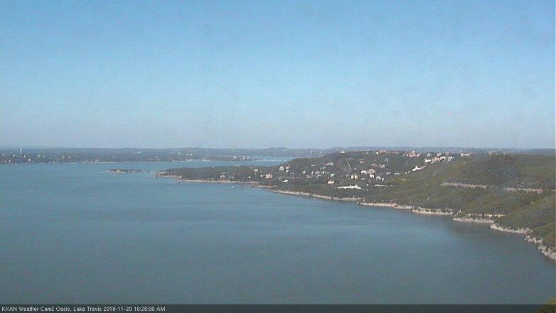Lake Travis webcam, November 20, 2018 9:30 AM CT