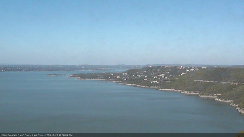 Lake Travis webcam, November 20, 2018 9:40 AM CT