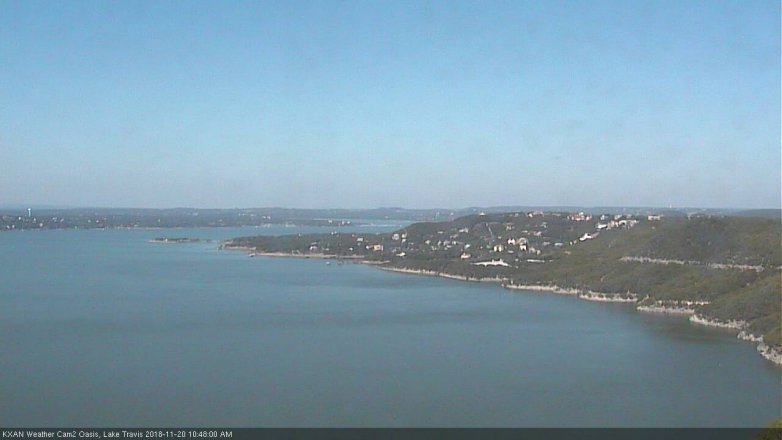 Lake Travis webcam, November 20, 2018 9:50 AM CT