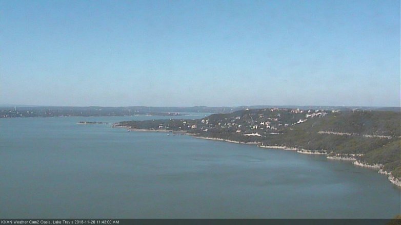 Lake Travis webcam, November 20, 2018 10:45 AM CT