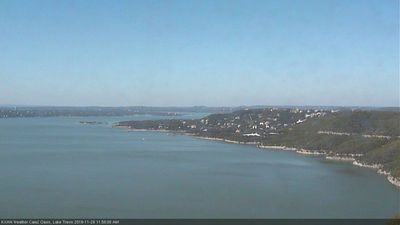Lake Travis webcam, November 20, 2018 11:00 AM CT
