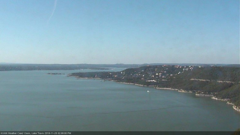 Lake Travis webcam, November 20, 2018 1:10 PM CT