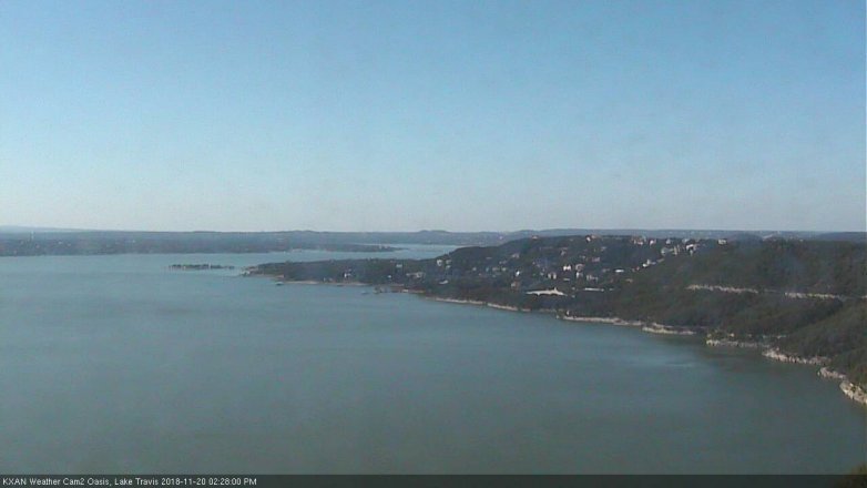 Lake Travis webcam, November 20, 2018 1:30 PM CT