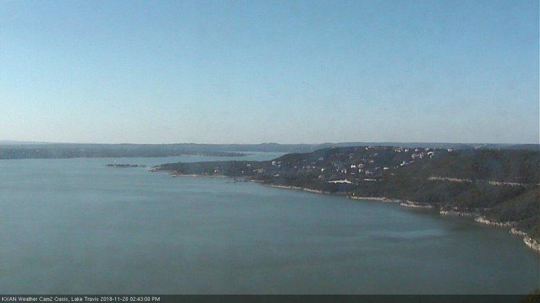 Lake Travis webcam, November 20, 2018 1:45 PM CT