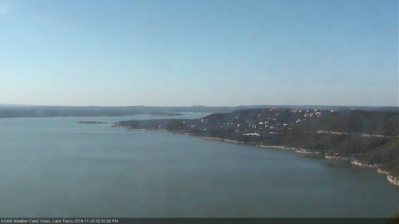 Lake Travis webcam, November 20, 2018 1:55 PM CT