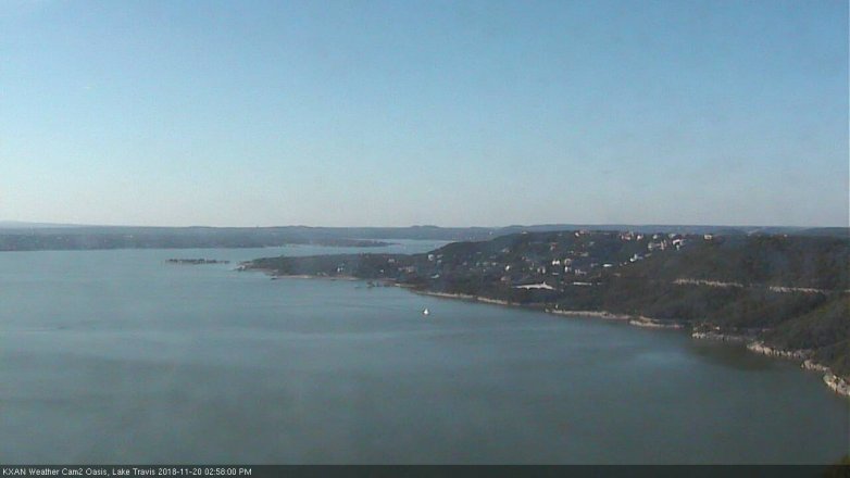 Lake Travis webcam, November 20, 2018 2:00 PM CT