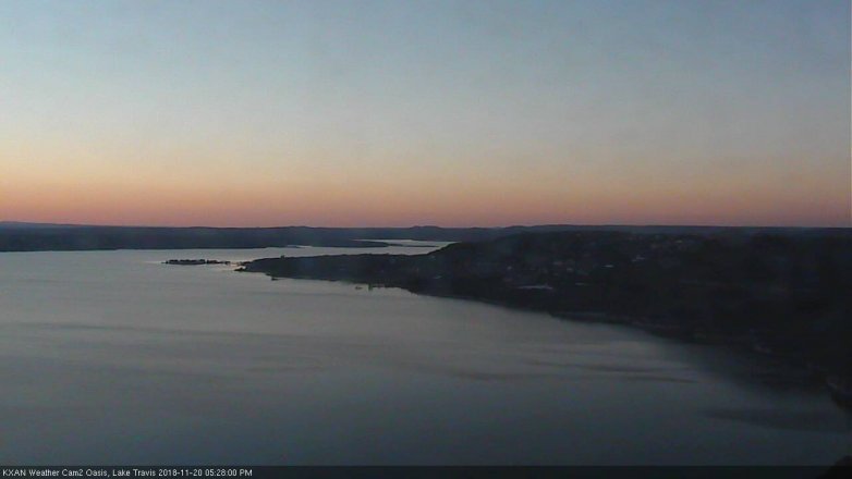 Lake Travis webcam, November 20, 2018 4:30 PM CT