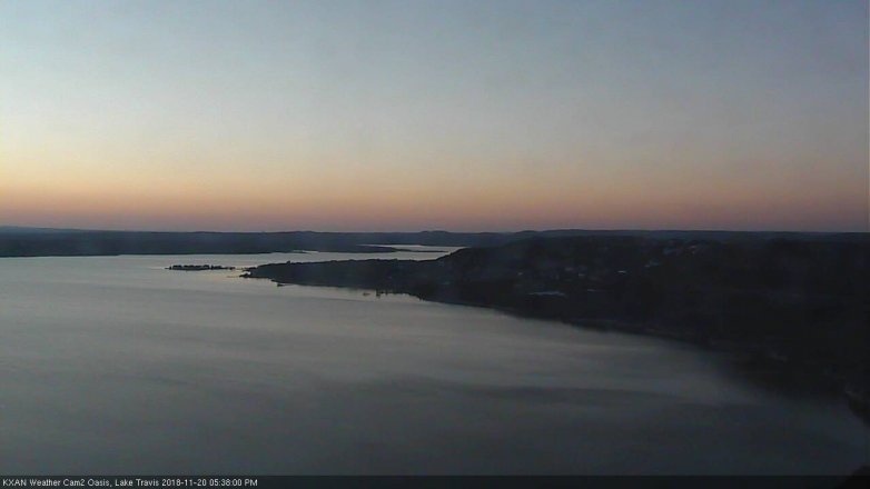 Lake Travis webcam, November 20, 2018 4:40 PM CT