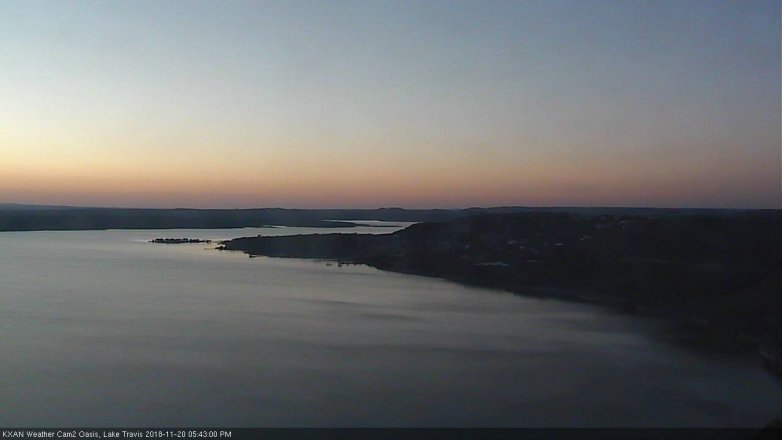 Lake Travis webcam, November 20, 2018 4:45 PM CT