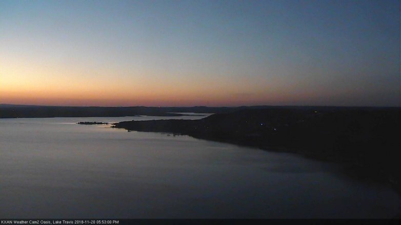 Lake Travis webcam, November 20, 2018 4:55 PM CT