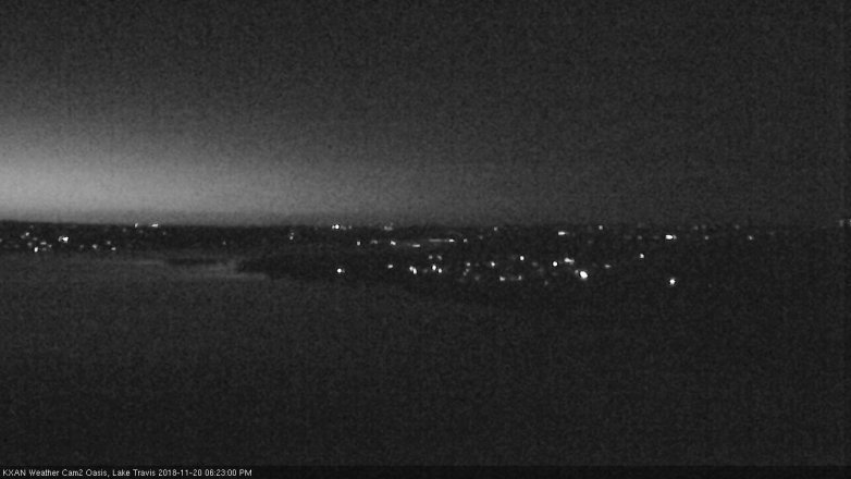 Lake Travis webcam, November 20, 2018 5:25 PM CT