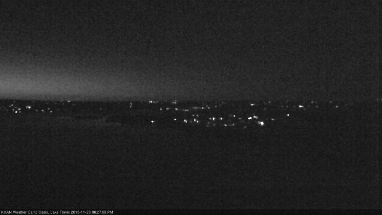 Lake Travis webcam, November 20, 2018 5:30 PM CT