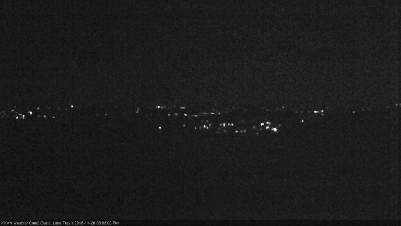 Lake Travis webcam, November 20, 2018 8:05 PM CT