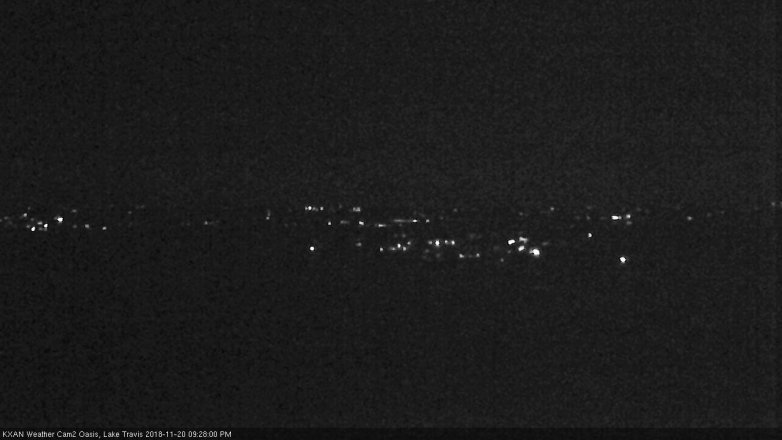 Lake Travis webcam, November 20, 2018 8:30 PM CT