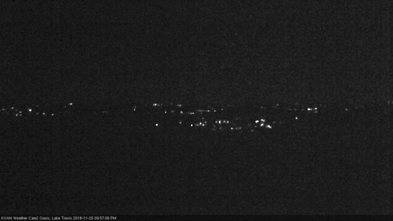 Lake Travis webcam, November 20, 2018 9:00 PM CT