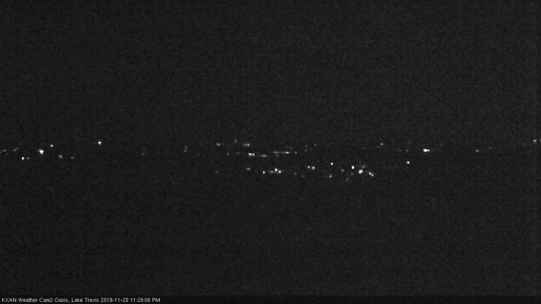 Lake Travis webcam, November 20, 2018 10:30 PM CT
