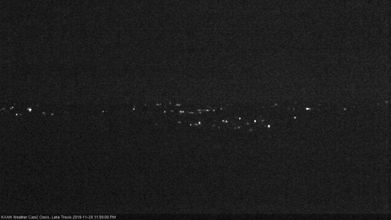 Lake Travis webcam, November 20, 2018 11:00 PM CT